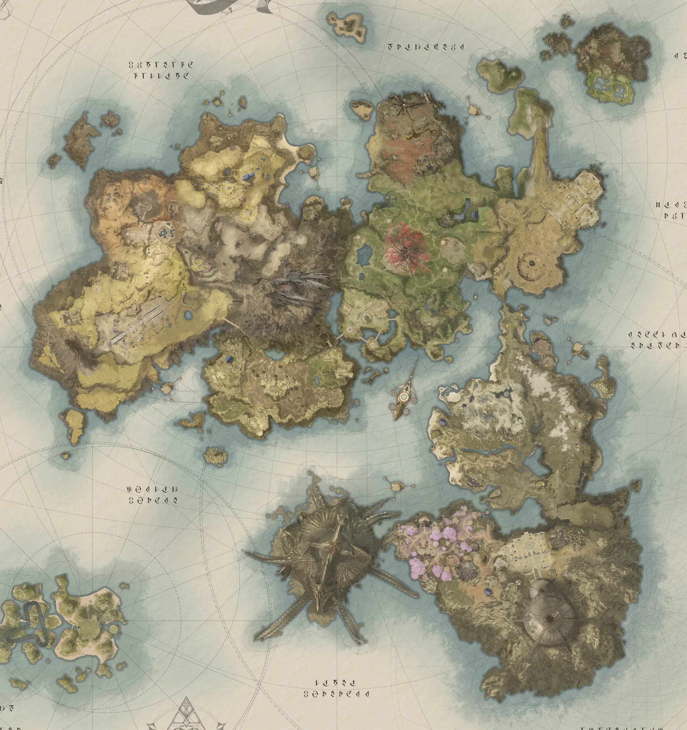 Altgard world map from the AION 2 client