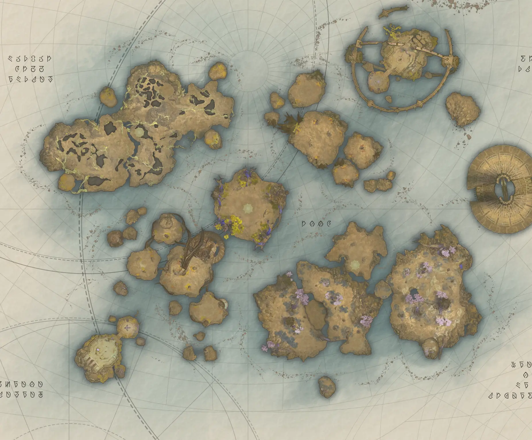 Chaotic Lower Reshanta world map from the AION 2 client